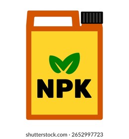 NPK fertilizante líquido vetor clip art ilustração. Biologia agricultura planta impulsionar conceito vetorial recursos gráficos imprimíveis para livro, panfleto, cartaz ou uso digital