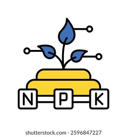 Npk vector filled outline icon. EPS 10 file
