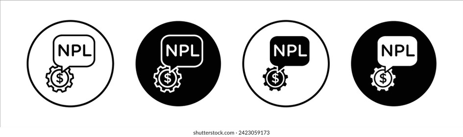 NPL flat line icon set. NPL Thin line illustration vector