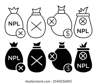 NPL icon collection on white background