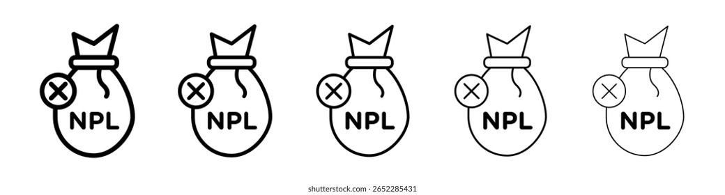 NPL icon filled flat sign concept for web design.