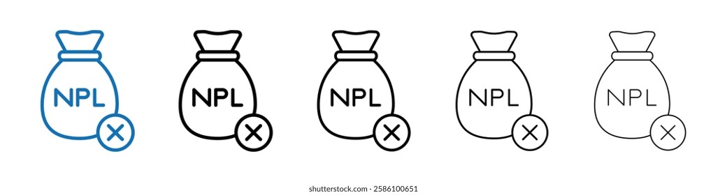 NPL icon Outline vector logo for web ui