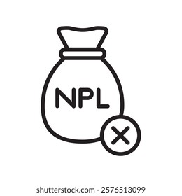 NPL icon Outline vector for web ui