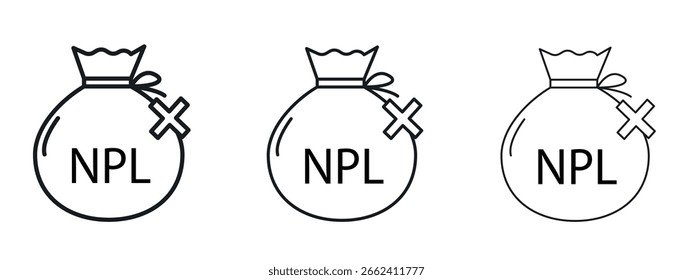 NPL icon simple line design - Simple Vector Illustration