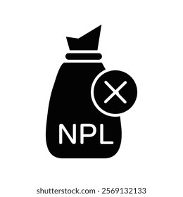 NPL icon Vector flat thin line illustration