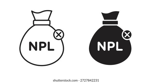 Iconos de NPL. Iconos de contorno Vector colección. ilustraciones planas