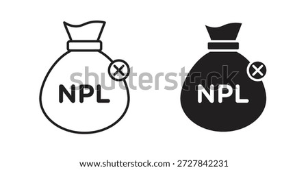 NPL icons. Outline icons vector collection. flat illustrations