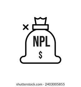Icono de línea vectorial NPL