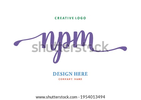 NPM lettering logo is simple, easy to understand and authoritative