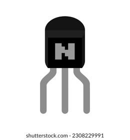 NPN Transistor Vector Illustration - Unveiling the Essence of Bipolar Junction Transistors in a Striking Visual Representation