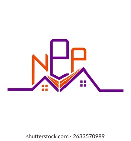 Projeto do logotipo da NPP Real State, logotipo simples e moderno da NPP. Design de alfabeto luxuoso da NPP  