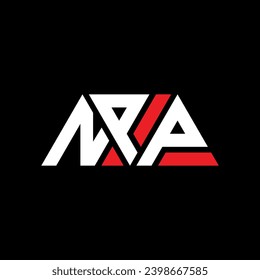 NPP triangle letter logo design with triangle shape. NPP triangle logo design monogram. NPP triangle vector logo template with red color. NPP triangular logo Simple, Elegant, and Luxurious design.