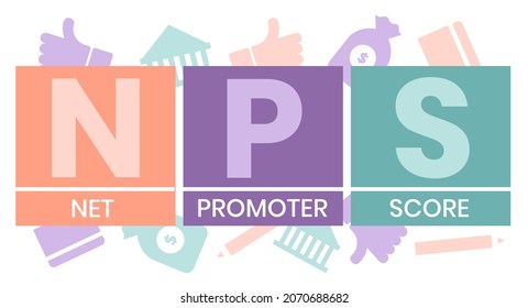 NPS - Net Promoter Score acronym, business concept background