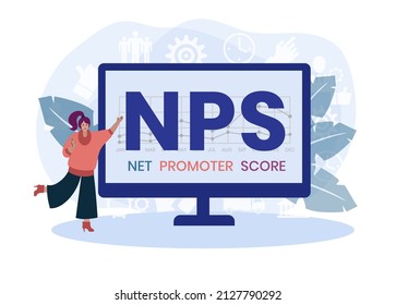 NPS - Net Promoter Score acronym, business concept background