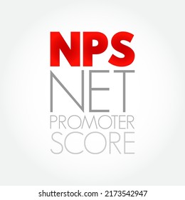 NPS - Net Promoter Score Acronym, Business Concept Background