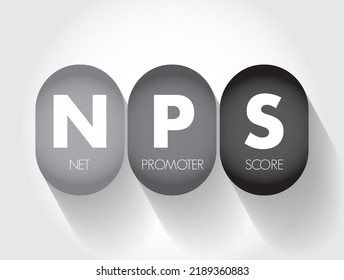 NPS - Net Promoter Score Acronym, Business Concept Background