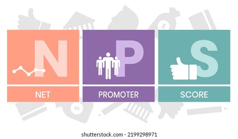 NPS - Net Promoter Score acronym, business concept background