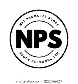 NPS - Net Promoter Score acronym text stamp, business concept background