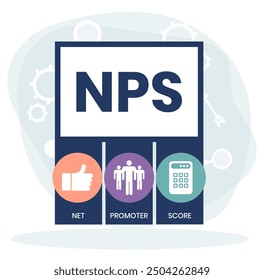 NPS - Net Promoter Score acronym, business concept background