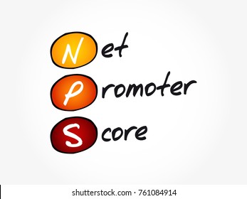 NPS - Net Promoter Score Acronym, Business Concept Background