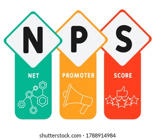 NPS - Net Promoter Score. business concept.  Vector infographic illustration  for presentations, sites, reports, banners