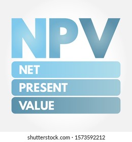NPV - Net Present Value acronym, business concept background