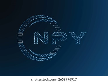 NPY low poly letter logo vector design. NPY lower poly logo design. Low poly logo.