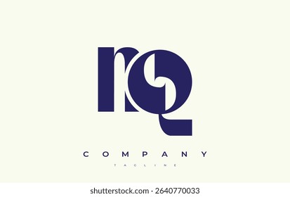 NQ Abstract Geometric Logo Design. Modern and elegant logo design with simplistic typography elements, showcasing branding excellence.
