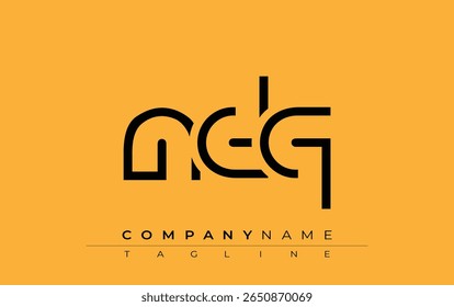 NQ abstract letter design. Modern Business Logo Design With Abstract Typography and Contemporary Style