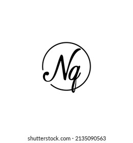 NQ concepto femenino concepto logotipo inicial mejor para la belleza y la moda