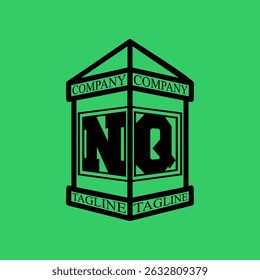 NQ Initial Explore this unique collection of alphabet house logos, featuring stylish letter combinations inside a geometric house outline. Perfect for branding, graphic design projects