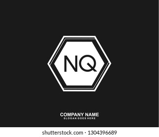 NQ Initial letter geometric logo vector