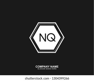 NQ Initial letter geometric logo vector