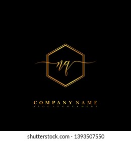 NQ Initial luxury handwriting logo vector