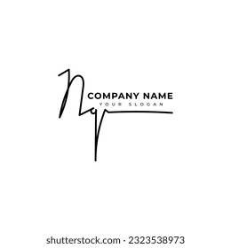 Nq Initial signature logo vector design