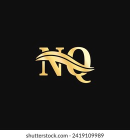 N.Q letter initial luxury Logo Monogram Elegant design typography vector of business name branding identity Logotype