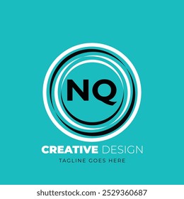 NQ letter logo creative design. NQ unique design. Vector illustration