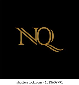 NQ Letter monogram with abstrac concept style design
