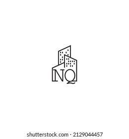 NQ line concept logo in high quality professional design that will be best for companies related to real estate