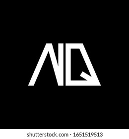 NQ logo abstract monogram isolated on black background