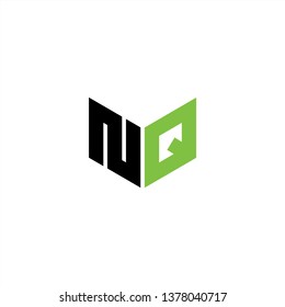 NQ Logo Letter Initial With Black and Green Colors