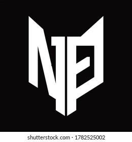 NQ Logo monogram with fox head shape design template