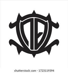 NQ Logo monogram isolated with frame shield shape design template