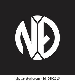 Nq Logo Monogram Piece Circle Ribbon Stock Vector (Royalty Free) 1648402615