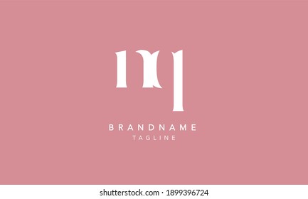 NQ Lowercase Letter Initial Icon Logo Design Vector Illustration