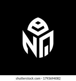 NQ monogram logo with a cypress shape luxury style design template