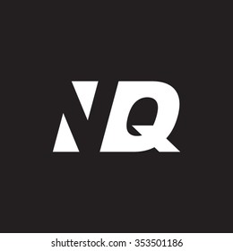 NQ negative space letter logo black background