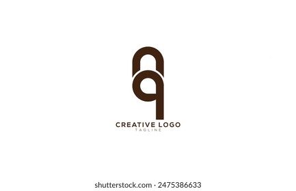 NQ QN AQ QA Abstract initial monogram letter alphabet logo design