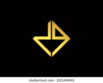 NQ square shape Gold color logo