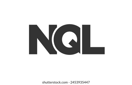 NQL logo design template with strong and modern bold text. Initial based vector logotype featuring simple and minimal typography. Trendy company identity ideal for businesses brand presence.
